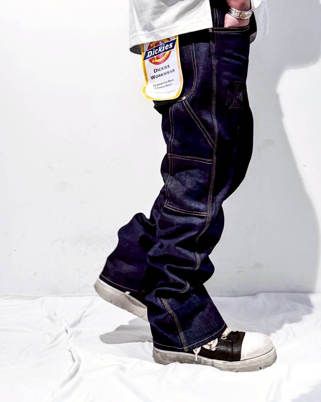 MINDSEEKER × Dickies Iron Cross Patch Flare Carpenter Pants / INDIGO
