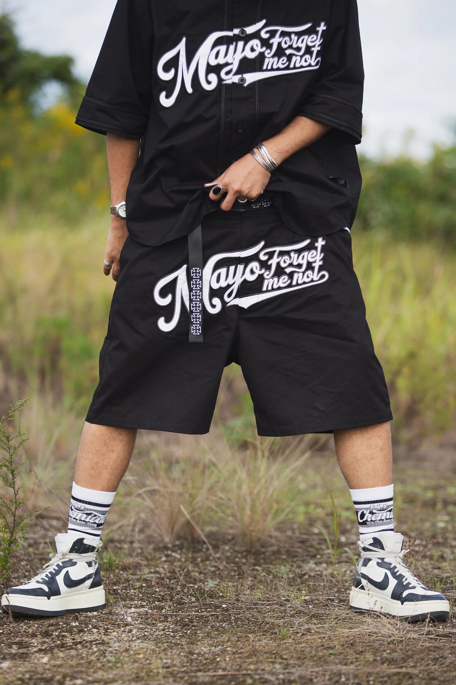 MAYO FGMN EMBROIDERY EASY GORILLA SHORTS BLACK