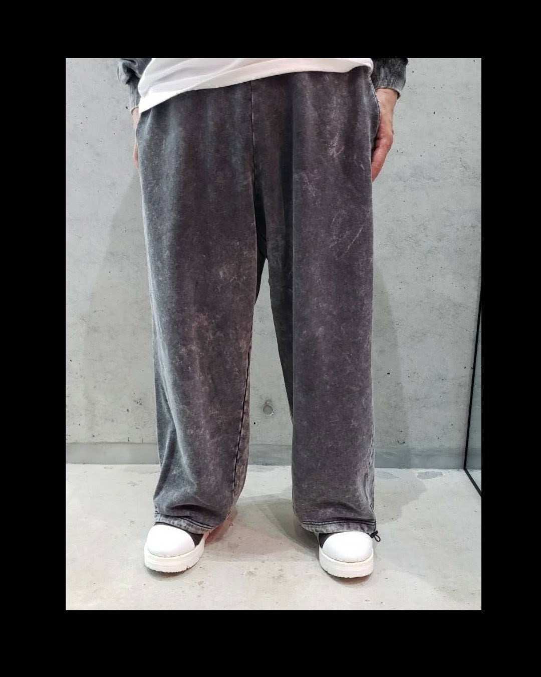 TALKING ABOUT　SULFUR DYDED SWEAT PT （BLACK）2627AW-PT-011