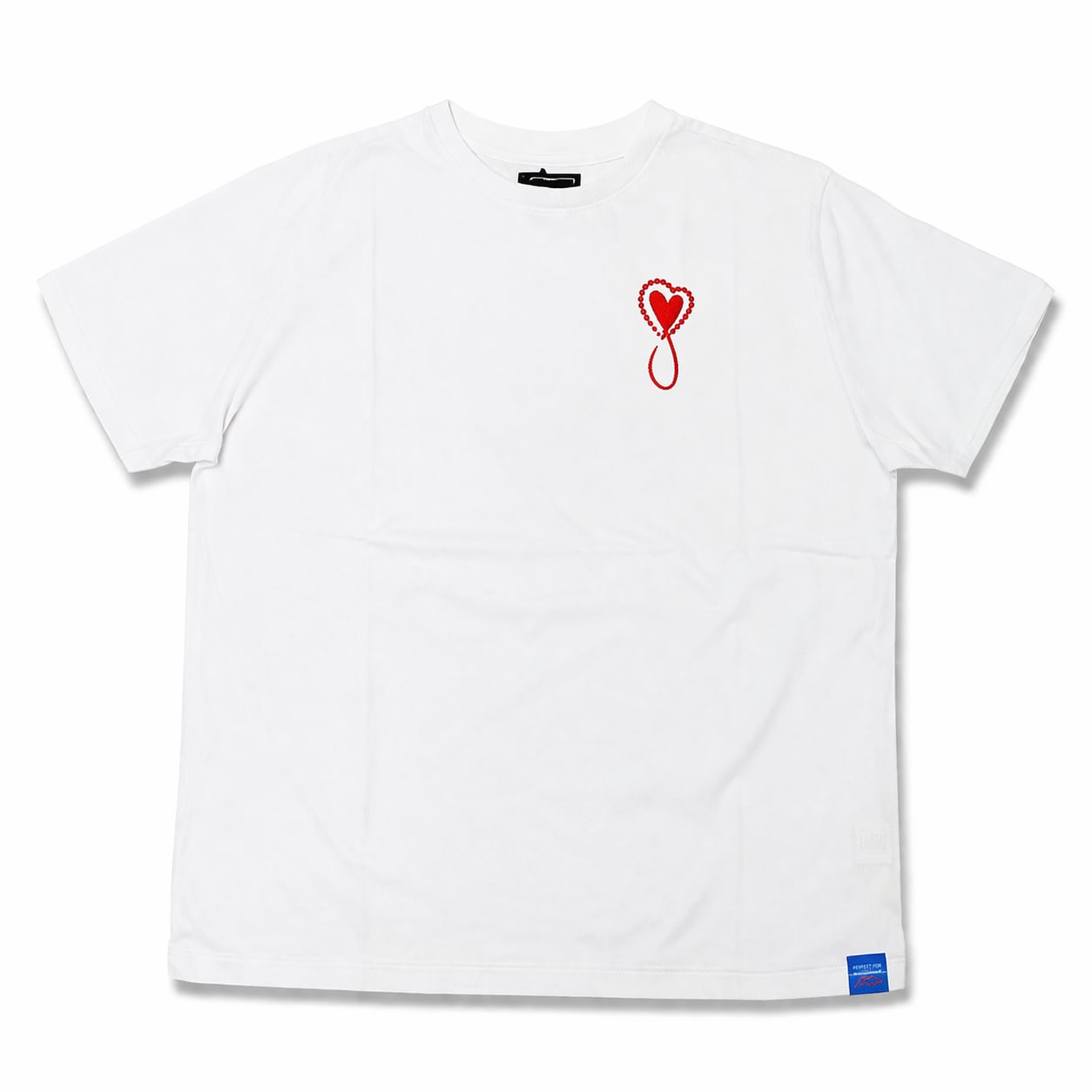 MAISON  HONORE Tiphanie Stone TEEストーンロゴTシャツ　WHITE✖️ RED