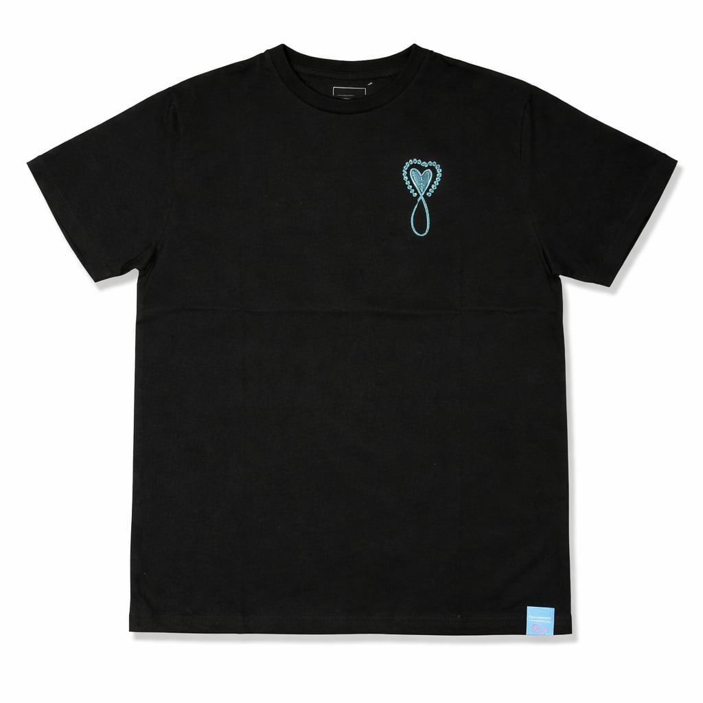 MAISON  HONORE Tiphanie Stone TEEストーンロゴTシャツ　BLACK✖️ BLUE
