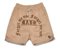 MAYO MESSAGE EMBROIDERY GAME SHORTS BEIGE