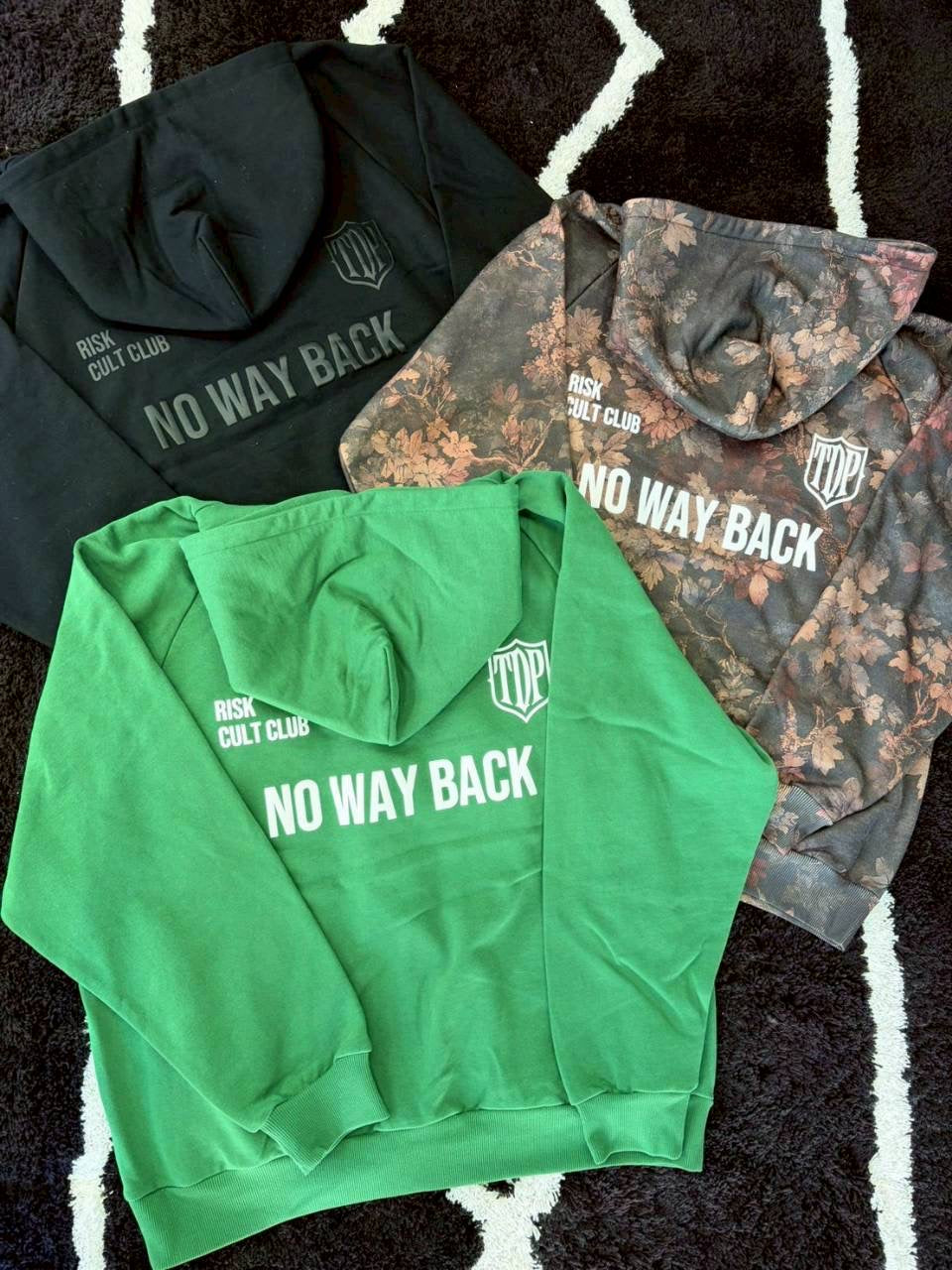 TAIN DOUBLE PUSH MONOGRAM P/O SWEAT HOODIE /GREEN
