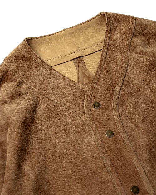 A LEATHER 【26SS】Baseball Shirt (Earth Suede)