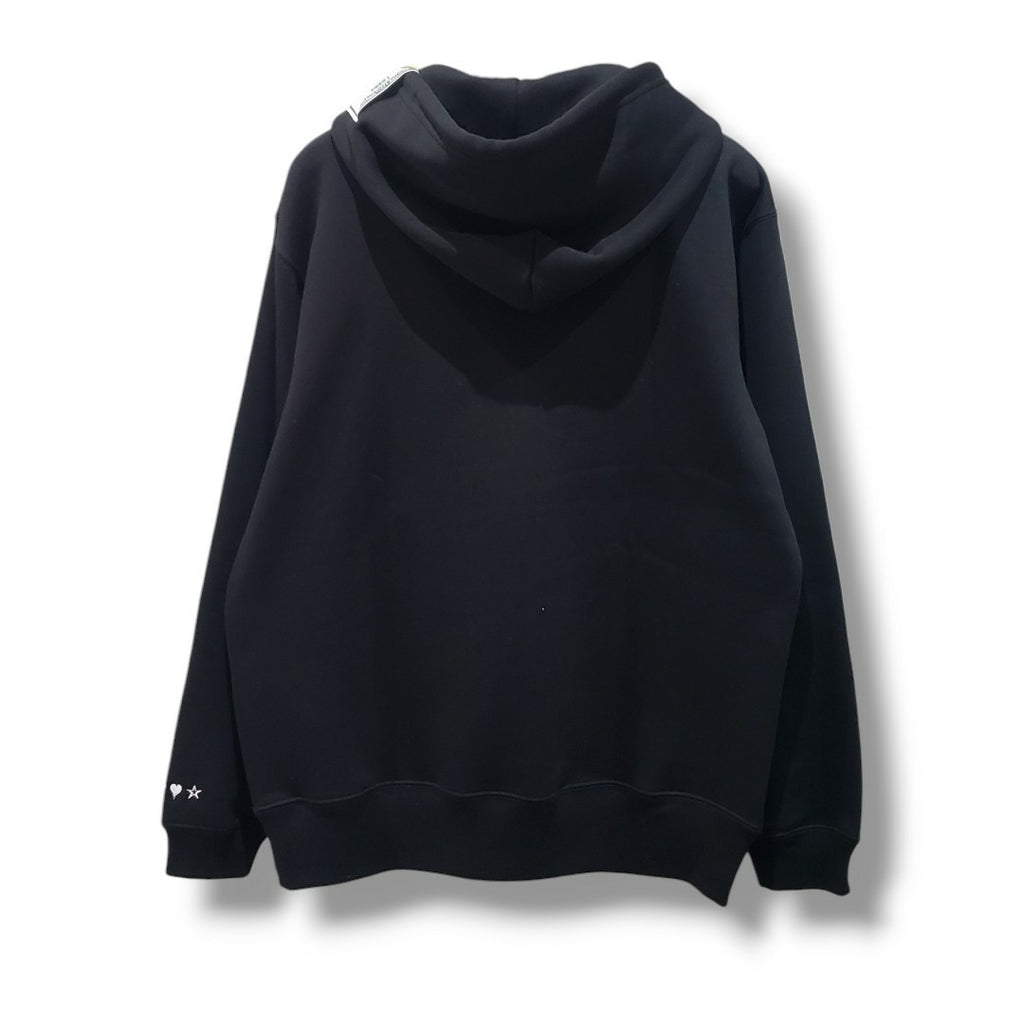 【STUD MUFFIN(スタッドマフィン) T-C裏毛起毛ファースマイルパッチワーク プルパーカー(624-02910) Black