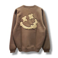【STUD MUFFIN(スタッドマフィン)】T-C裏毛起毛ファースマイルパッチワーク スエットシャツ(624-02911) BRN
