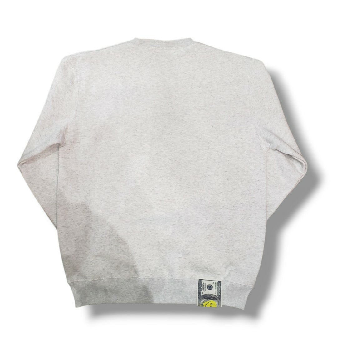 STUD MUFFIN(スタッドマフィン)T-C裏毛起毛 ファー-ムックボアミックスパッチワークスエットシャツ(624-02917) ASH