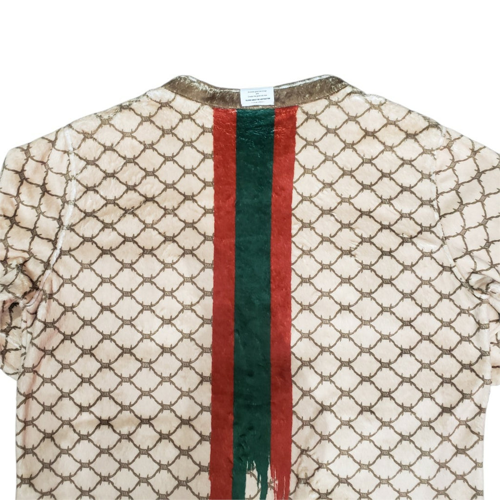 TALKING ABOUT  FUR TRANSFER COLLARLESS JACKET (MONOGRAM) 2627AW-J-003