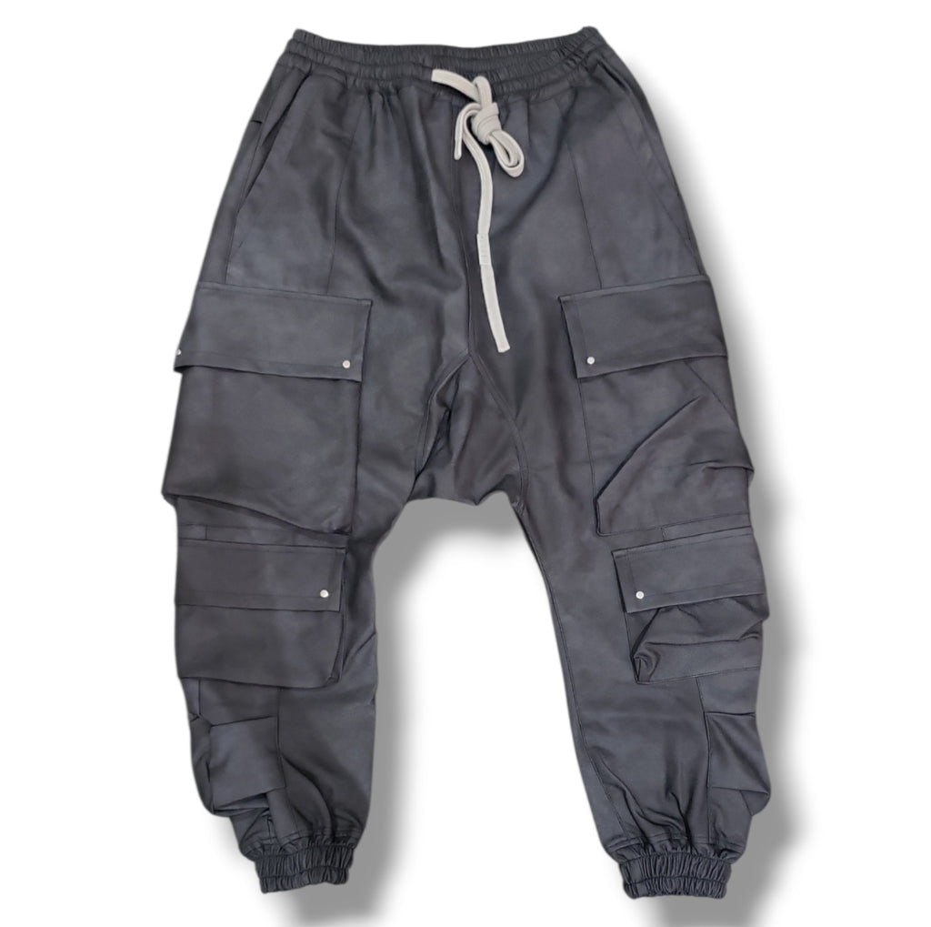 -A.F ARTEFACT   Vegan Leather Sarouel Easy / ブラック (ag-14047-2)