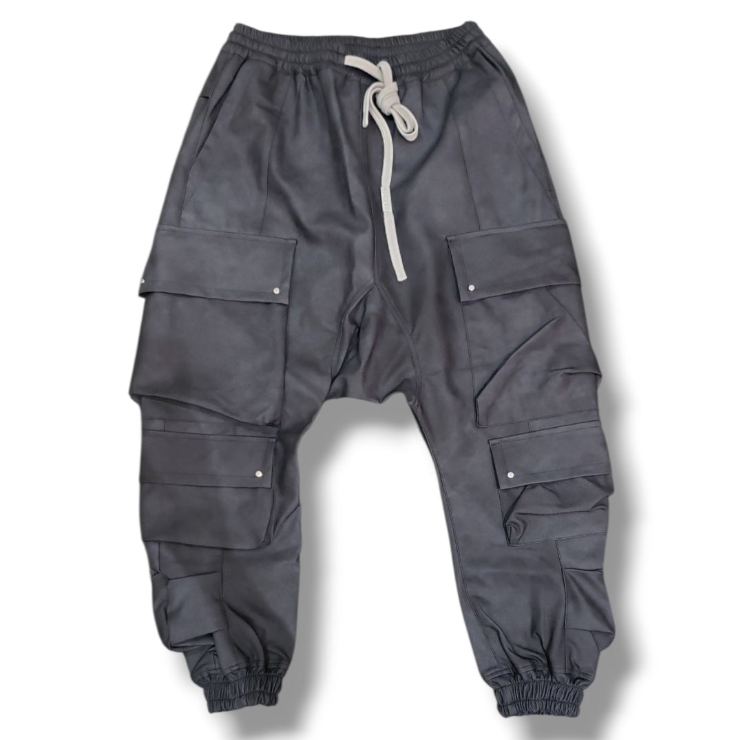 -A.F ARTEFACT   Vegan Leather Sarouel Easy / ブラック (ag-14047-2)