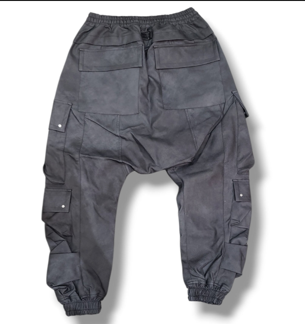 -A.F ARTEFACT   Vegan Leather Sarouel Easy / ブラック (ag-14047-2)