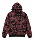 MAYO  PAISLEY PATTERN PRINT HOODIE BLACK×PINK (26UBMY-SPK1001)