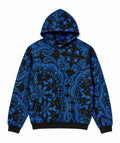 MAYO PAISLEY PATTERN PRINT HOODIE BLACK×BLUE (26UBMY-SPK1001 )